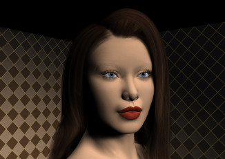 Картинка 3д+графика портрет+ portraits фон взгляд девушка