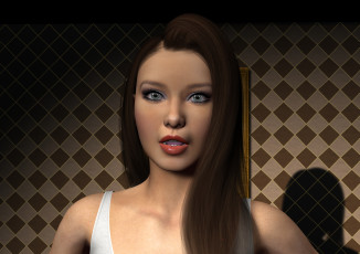 обоя 3д графика, портрет , portraits, фон, взгляд, девушка