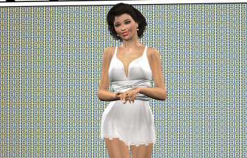 Картинка 3д+графика люди+ people девушка взгляд фон