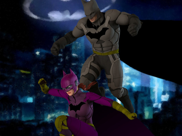 Обои картинки фото 3д графика, фантазия , fantasy, супермен, фон, взгляд, девушка