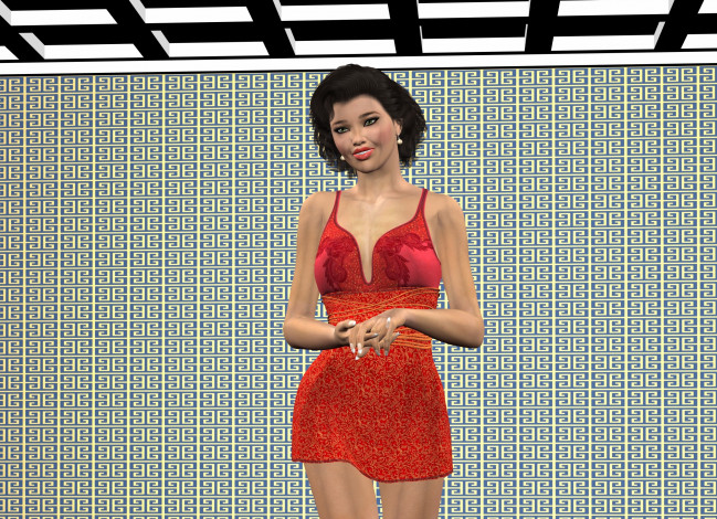 Обои картинки фото 3д графика, люди , people, девушка, взгляд, фон