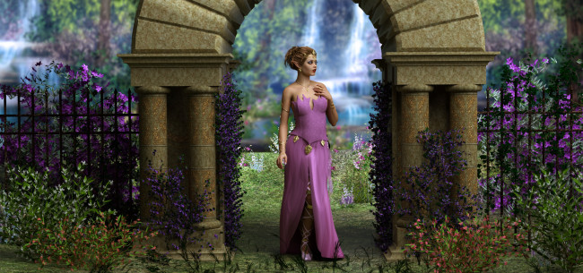 Обои картинки фото 3д графика, эльфы , elves, взгляд, эльфийка, фон