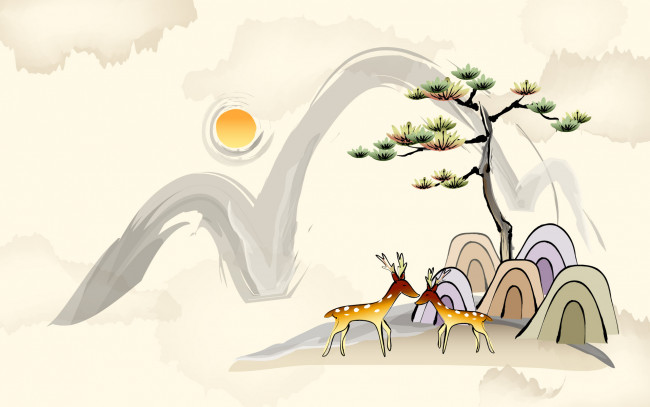 Обои картинки фото рисованное, природа