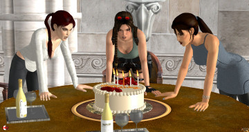 Картинка 3д+графика праздники+ holidays взгляд девушки фон