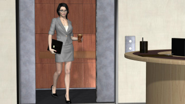 Картинка 3д+графика люди+ people девушка фон взгляд