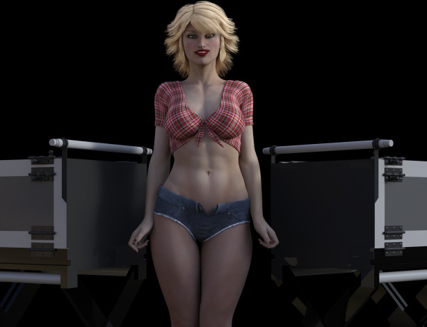 Обои картинки фото 3д графика, люди , people, девушка, взгляд, фон