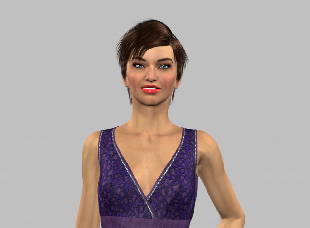 Обои картинки фото 3д графика, люди , people, фон, взгляд, девушка