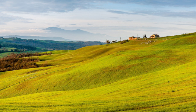 Обои картинки фото природа, пейзажи, луга, холмы, пастбища, горы, небо, исаков, дмитрий