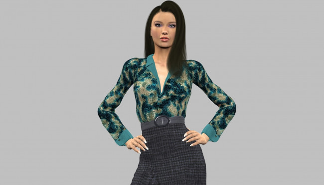 Обои картинки фото 3д графика, люди , people, взгляд, девушка, фон