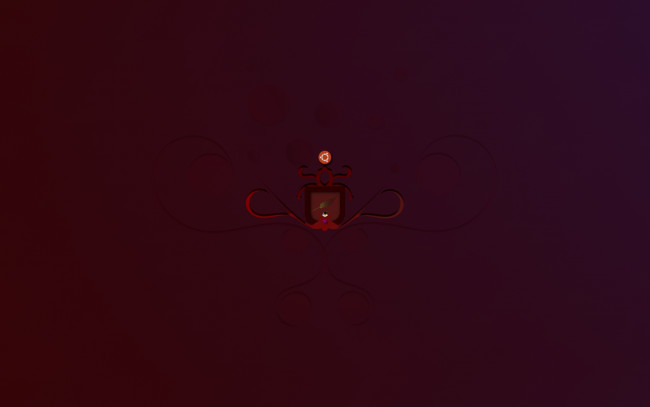 Обои картинки фото компьютеры, ubuntu linux, фон, логотип