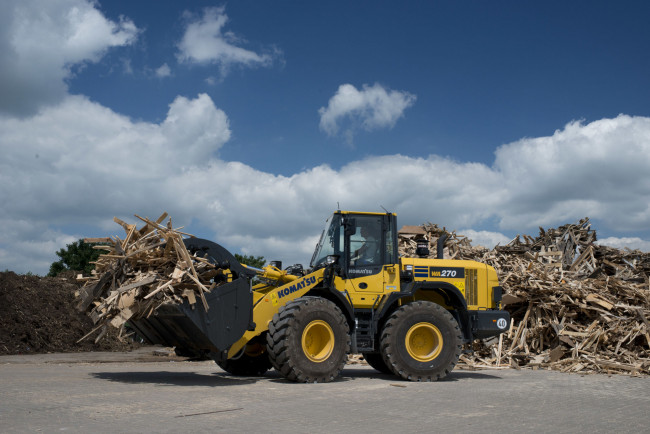 Обои картинки фото техника, фронтальные погрузчики, komatsu