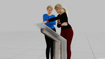 Картинка 3д+графика люди+ people фон взгляд девушки