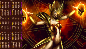 Картинка календари фэнтези череп девушка