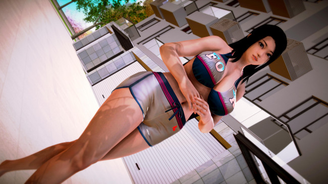 Обои картинки фото 3д графика, люди , people, фон, взгляд, девушка