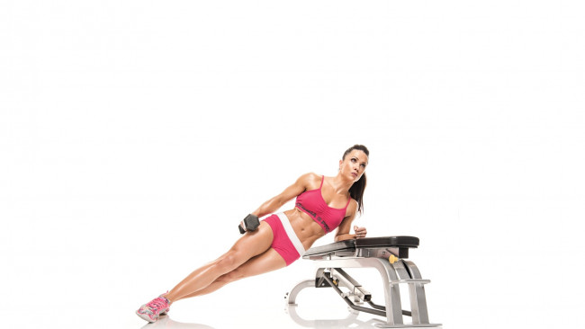 Обои картинки фото спорт, фитнес, фон, взгляд, девушка