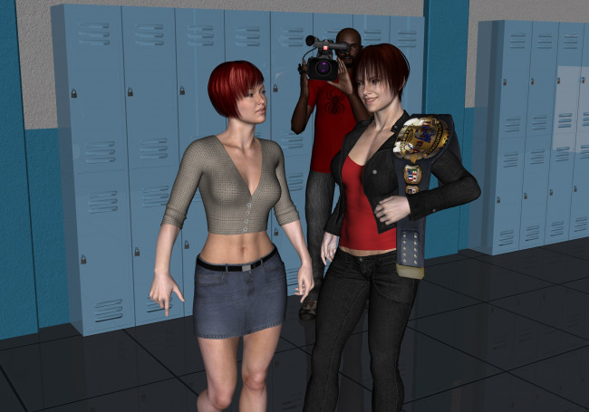 Обои картинки фото 3д графика, люди , people, фон, взгляд, девушки