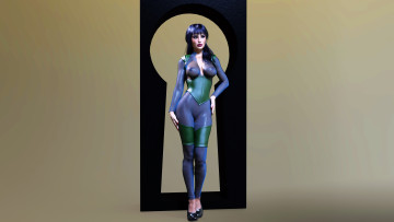 Картинка 3д+графика фантазия+ fantasy девушка фон взгляд униформа