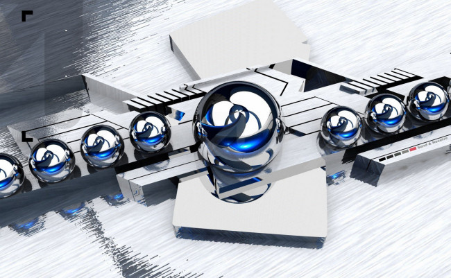 Обои картинки фото 3д графика, шары , balls, шары, планки