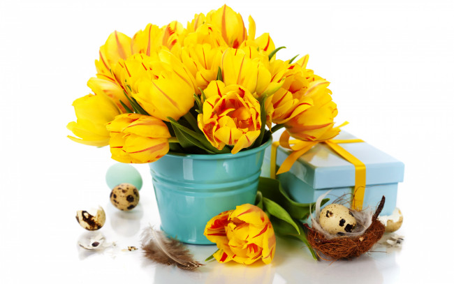Обои картинки фото праздничные, пасха, праздник, тюльпаны