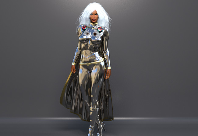 Обои картинки фото 3д графика, фантазия , fantasy, девушка, фон, взгляд, униформа