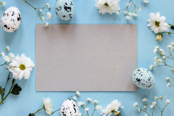 Картинка праздничные пасха хризантемы крашенки