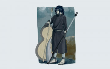 Картинка аниме naruto учиха мадара дождь оружие