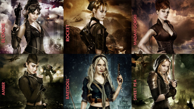 Обои картинки фото запрещенный прием, кино фильмы, sucker punch, девушки, красивые, супер, секси, няшки, нежные, классные, модницы, лапочки, мадамочки