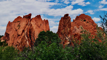 Картинка colorado garden+of+the+gods природа горы garden of the gods
