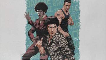 Картинка рисованное кино +мультфильмы джим келли жан клод ван дамм брюс ли