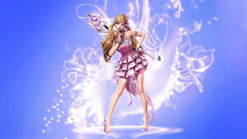 обоя видео игры, aion, девушка, бард, магия