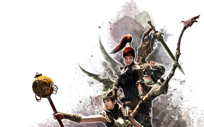 Обои картинки фото видео игры, the heaven of three kingdom, персонажи, оружие