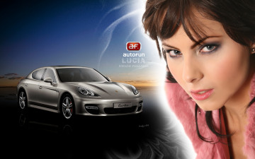 Картинка porsche panamera автомобили авто девушками