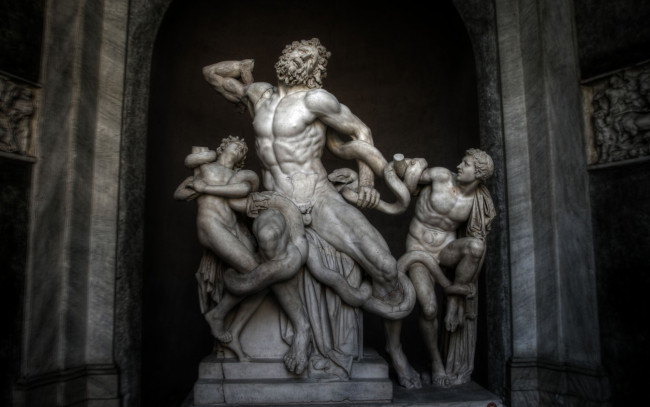 Обои картинки фото laocoon, and, his, sons, разное, рельефы, статуи, музейные, экспонаты