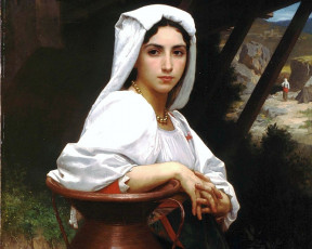 обоя адольф, вильям, бугро, итальянка, рисованные, adolphe, william, bouguereau