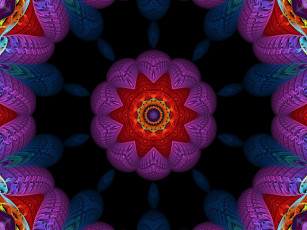 Картинка 3д графика fractal фракталы фон узор