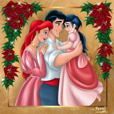 обоя мультфильмы, the, little, mermaid, девушки, парень