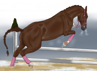 Картинка рисованные животные лошади лошадь