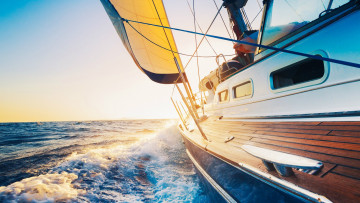 Картинка корабли Яхты парус лучи