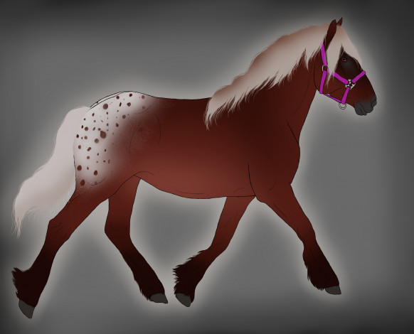 Обои картинки фото рисованные, животные, лошади, лошадь