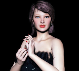 Картинка 3д+графика people+ люди девушка взгляд фон