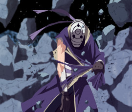 Картинка аниме naruto обрывки ткань tobi obito uchiha