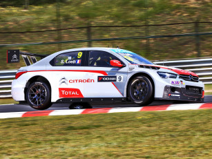 Картинка спорт автоспорт citroеn c-elysеe wtcc гонка скорость трек