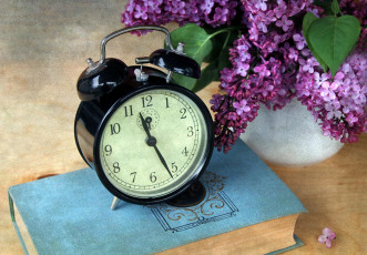 Картинка разное Часы +часовые+механизмы будильник сирень