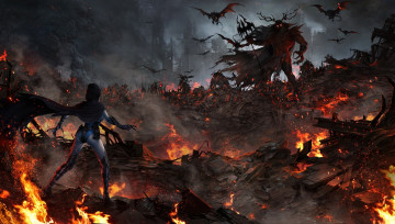 Картинка injustice +gods+among+us видео+игры зло воинство демоны девушка разрушения постапокалипсис