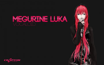 Картинка аниме vocaloid megurine luka девушка микрофон