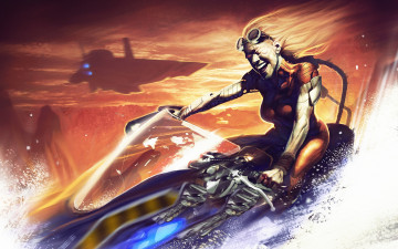 Картинка фэнтези роботы +киборги +механизмы транспортное киборг средство скутер