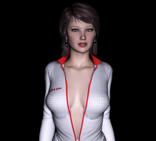 Обои картинки фото 3д графика, people , люди, девушка, взгляд, фон