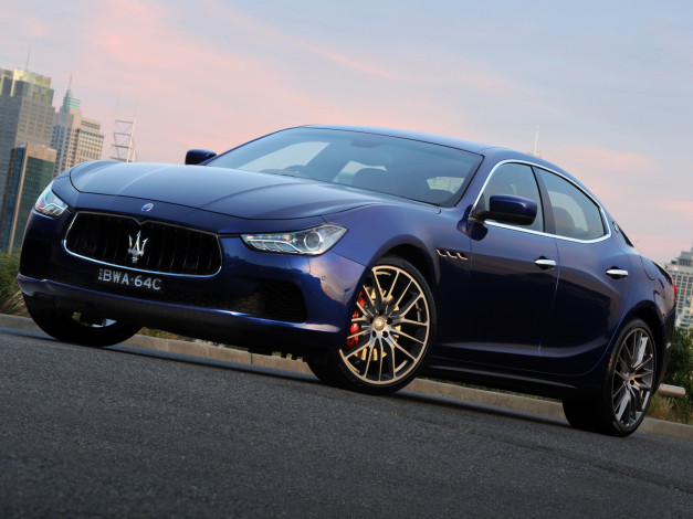 Обои картинки фото автомобили, maserati, 2014г, au-spec, ghibli