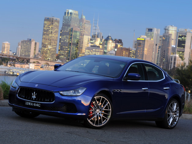 Обои картинки фото автомобили, maserati, 2014г, au-spec, ghibli