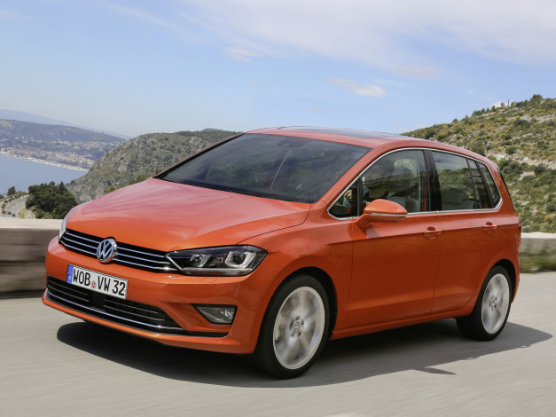 Обои картинки фото автомобили, volkswagen, sportsvan, golf, 2014г, tsi
